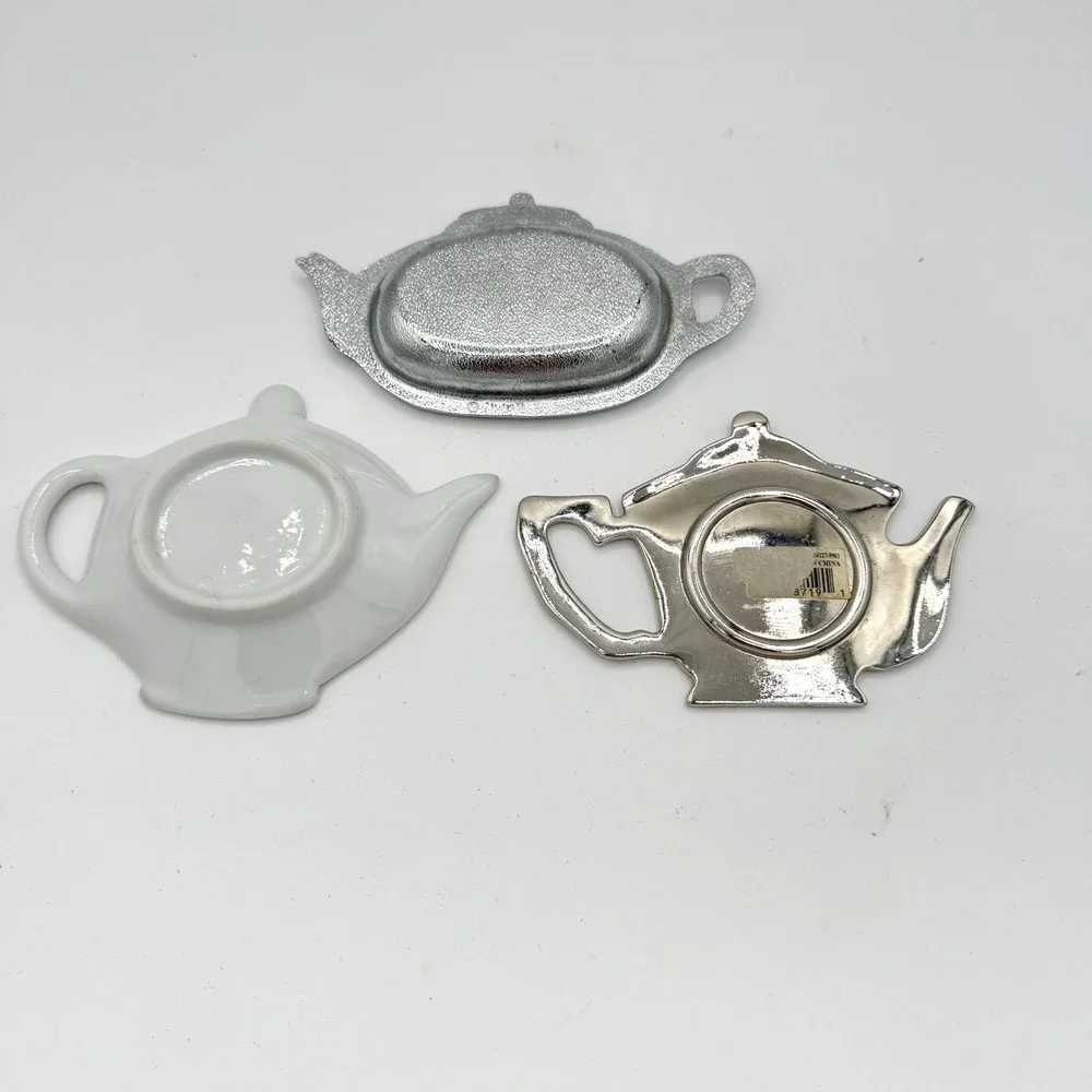 Lot of 3 Vintage Tea Bag Holders Tidy Rooster Farmhouse Cottagecore